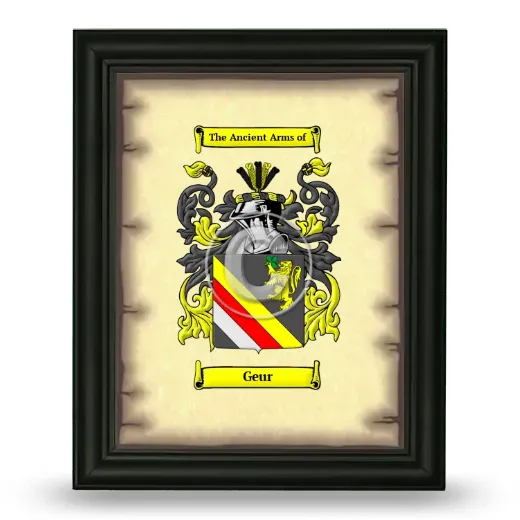 Geur Coat of Arms Framed - Black