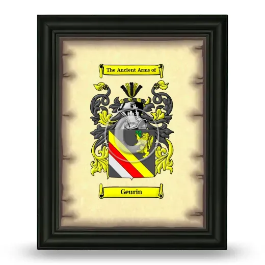 Geurin Coat of Arms Framed - Black