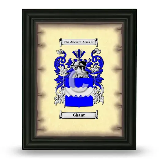Ghant Coat of Arms Framed - Black