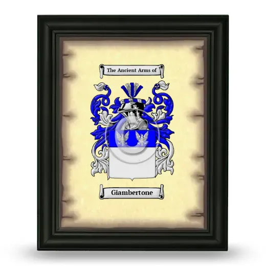 Giambertone Coat of Arms Framed - Black