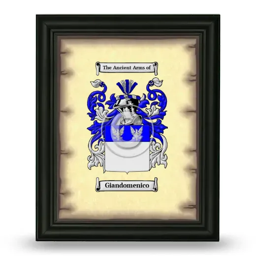 Giandomenico Coat of Arms Framed - Black