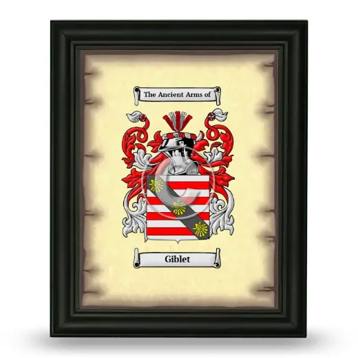Giblet Coat of Arms Framed - Black