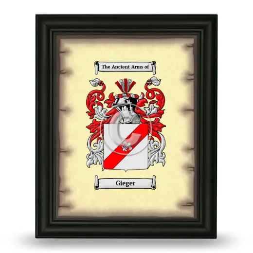 Gieger Coat of Arms Framed - Black