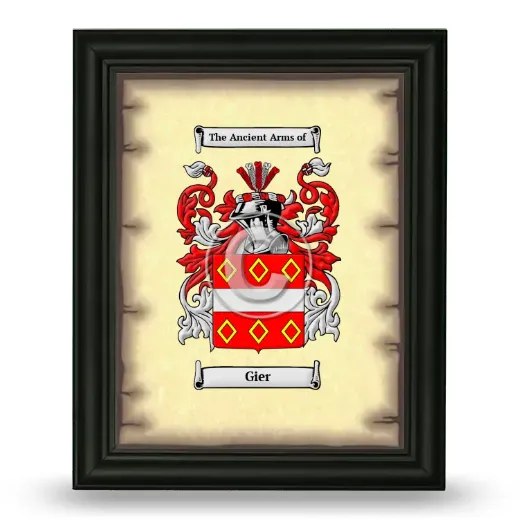 Gier Coat of Arms Framed - Black