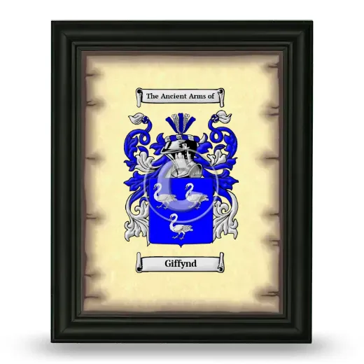 Giffynd Coat of Arms Framed - Black