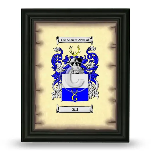 Gift Coat of Arms Framed - Black