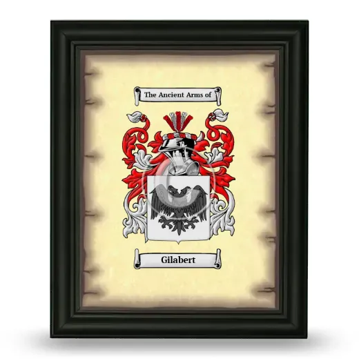 Gilabert Coat of Arms Framed - Black