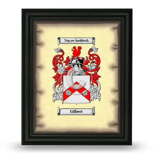 Gilbert Coat of Arms Framed - Black