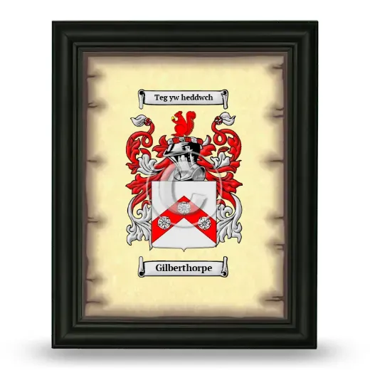 Gilberthorpe Coat of Arms Framed - Black
