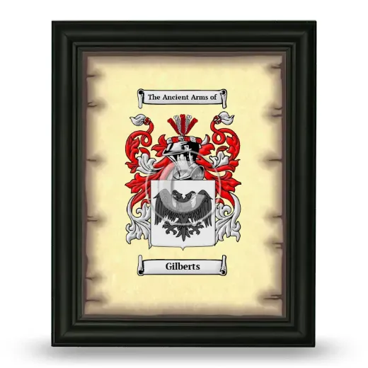 Gilberts Coat of Arms Framed - Black