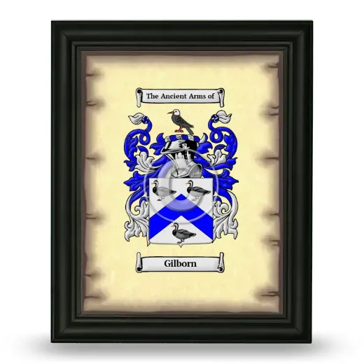 Gilborn Coat of Arms Framed - Black