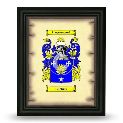 Gilchris Coat of Arms Framed - Black
