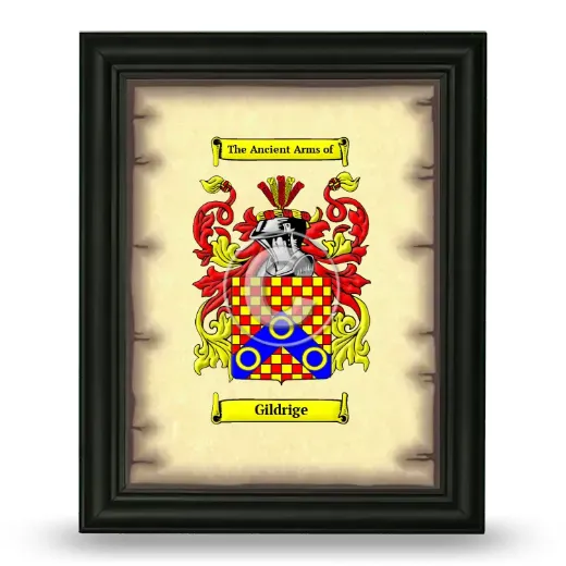 Gildrige Coat of Arms Framed - Black