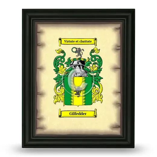 Gilfedder Coat of Arms Framed - Black