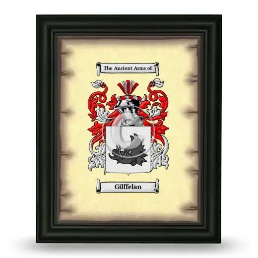 Gilffelan Coat of Arms Framed - Black