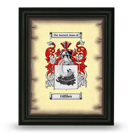 Gilfilen Coat of Arms Framed - Black