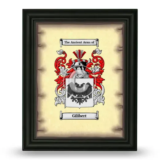 Gilibert Coat of Arms Framed - Black