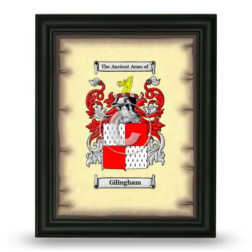Gilingham Coat of Arms Framed - Black