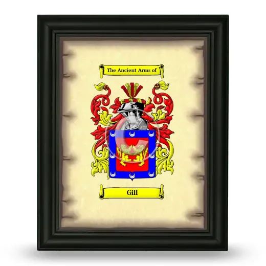 Gill Coat of Arms Framed - Black