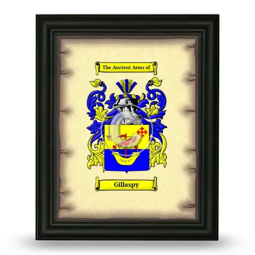 Gillaspy Coat of Arms Framed - Black
