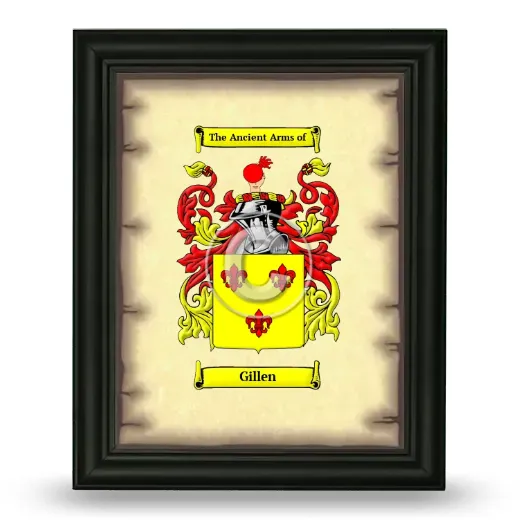 Gillen Coat of Arms Framed - Black