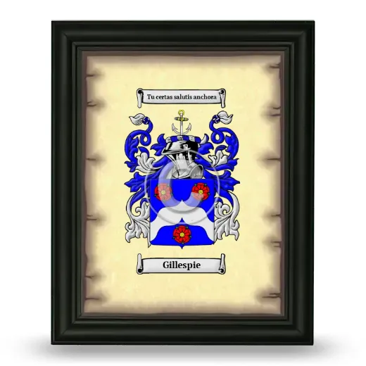 Gillespie Coat of Arms Framed - Black