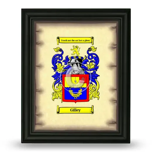 Gilley Coat of Arms Framed - Black