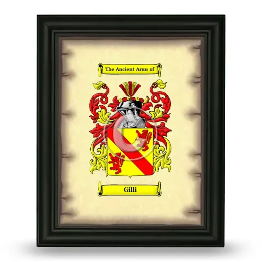 Gilli Coat of Arms Framed - Black