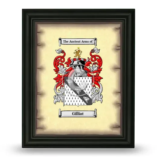 Gilliat Coat of Arms Framed - Black