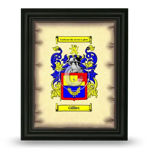 Gillies Coat of Arms Framed - Black