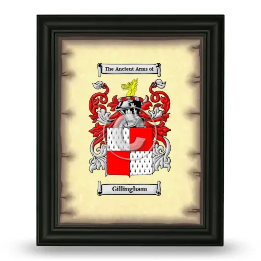 Gillingham Coat of Arms Framed - Black