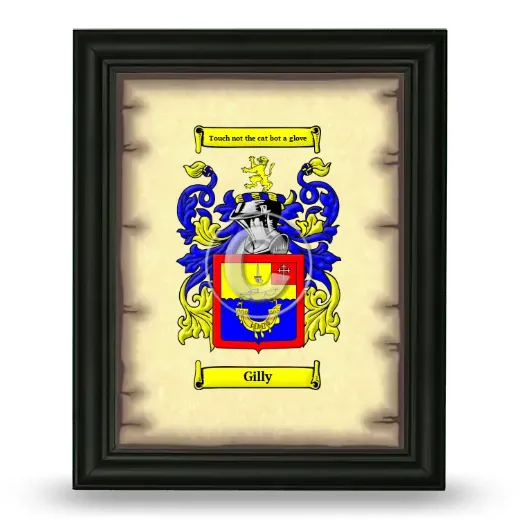 Gilly Coat of Arms Framed - Black