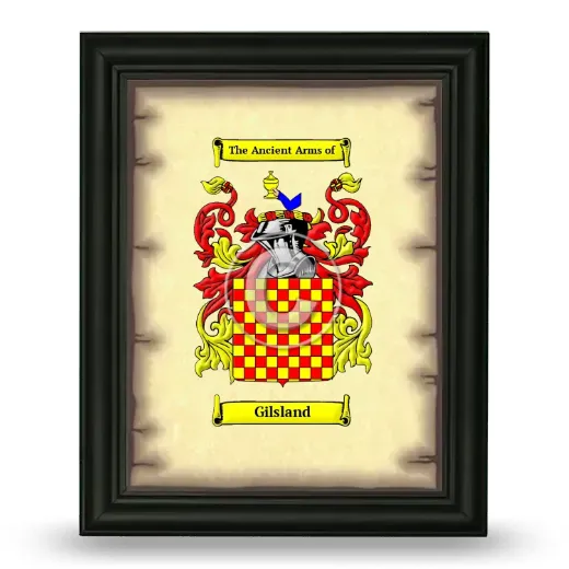 Gilsland Coat of Arms Framed - Black