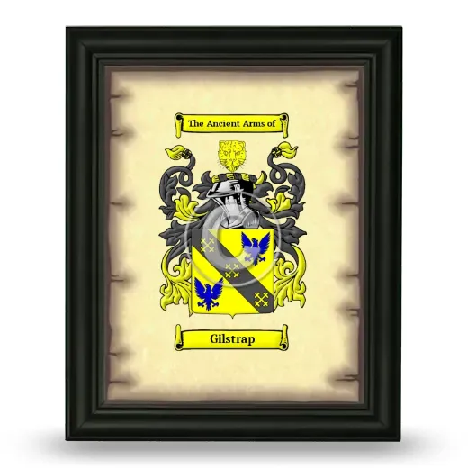Gilstrap Coat of Arms Framed - Black