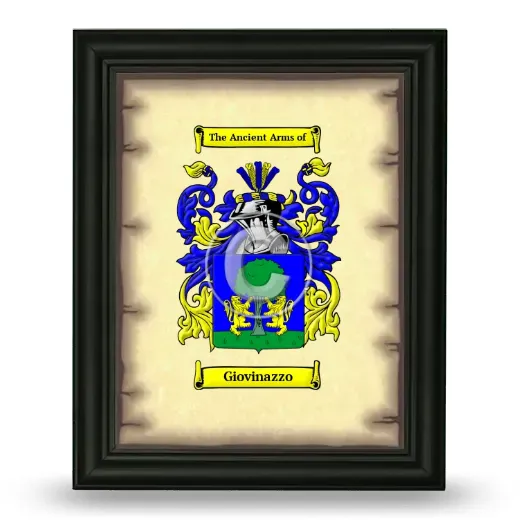 Giovinazzo Coat of Arms Framed - Black