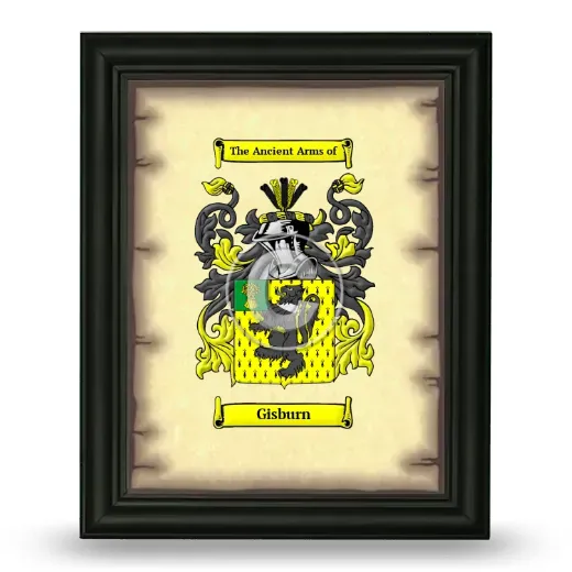 Gisburn Coat of Arms Framed - Black