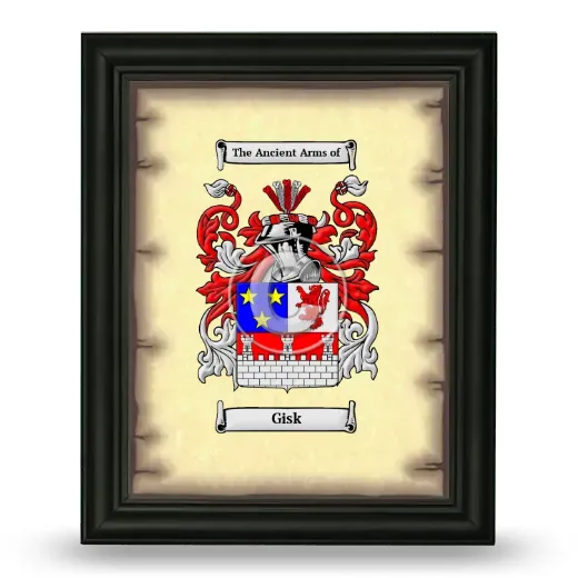 Gisk Coat of Arms Framed - Black