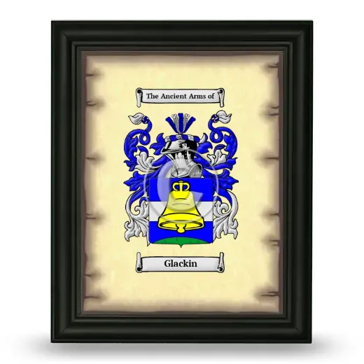Glackin Coat of Arms Framed - Black
