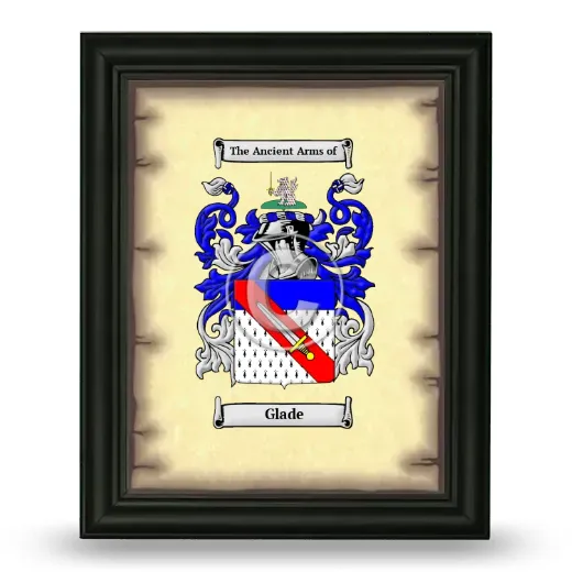 Glade Coat of Arms Framed - Black