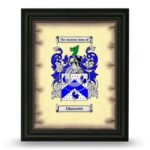 Glasscote Coat of Arms Framed - Black