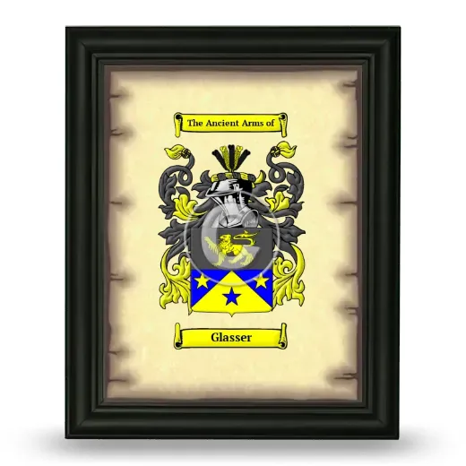 Glasser Coat of Arms Framed - Black