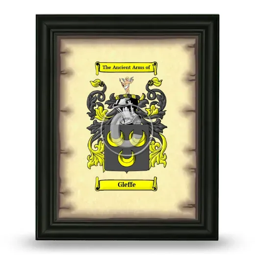 Gleffe Coat of Arms Framed - Black