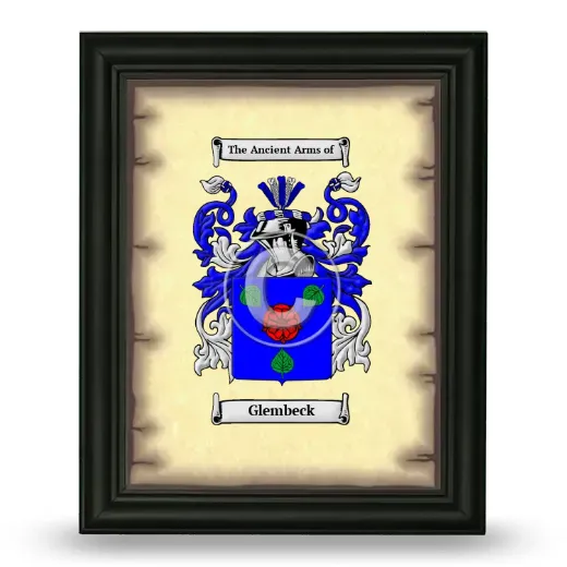 Glembeck Coat of Arms Framed - Black
