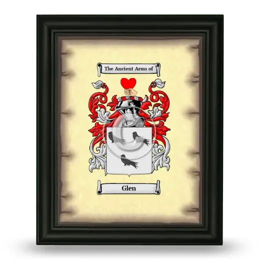 Glen Coat of Arms Framed - Black