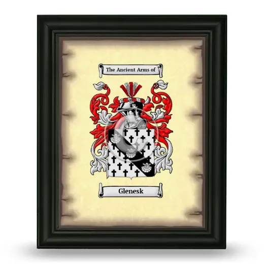 Glenesk Coat of Arms Framed - Black