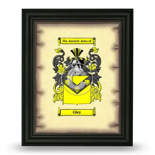 Gley Coat of Arms Framed - Black