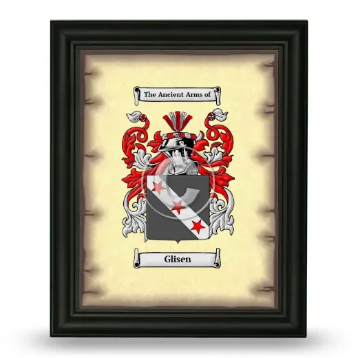 Glisen Coat of Arms Framed - Black