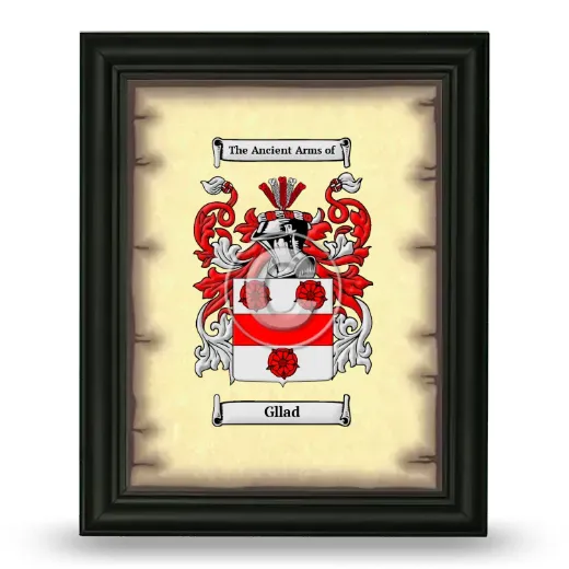 Gllad Coat of Arms Framed - Black