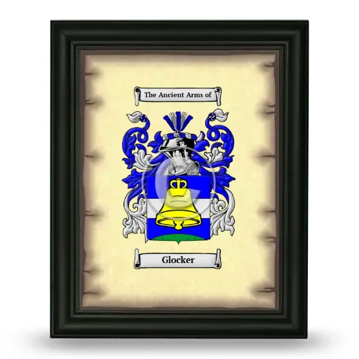 Glocker Coat of Arms Framed - Black