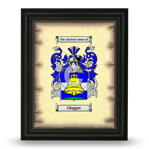Glogger Coat of Arms Framed - Black